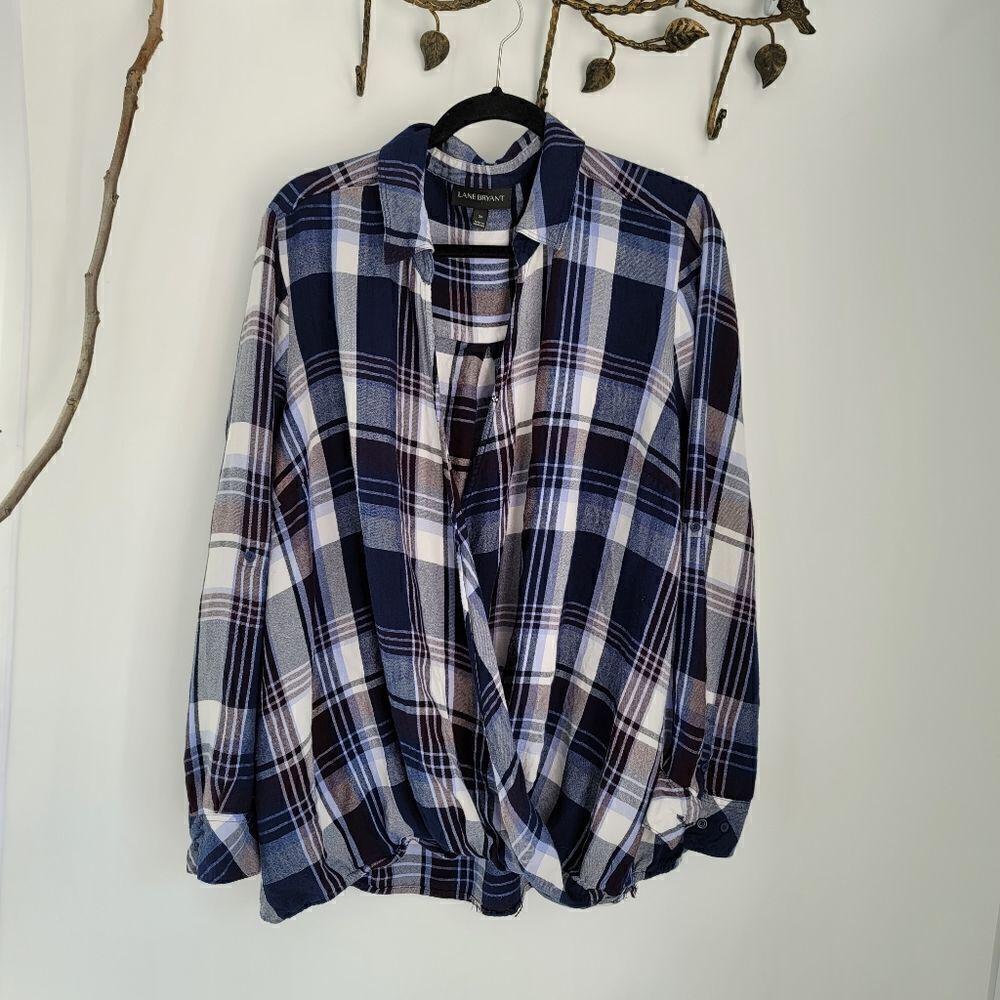 Lane bryant supplice plaid soft top